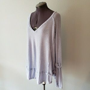 Free People Laguna waffle knit top